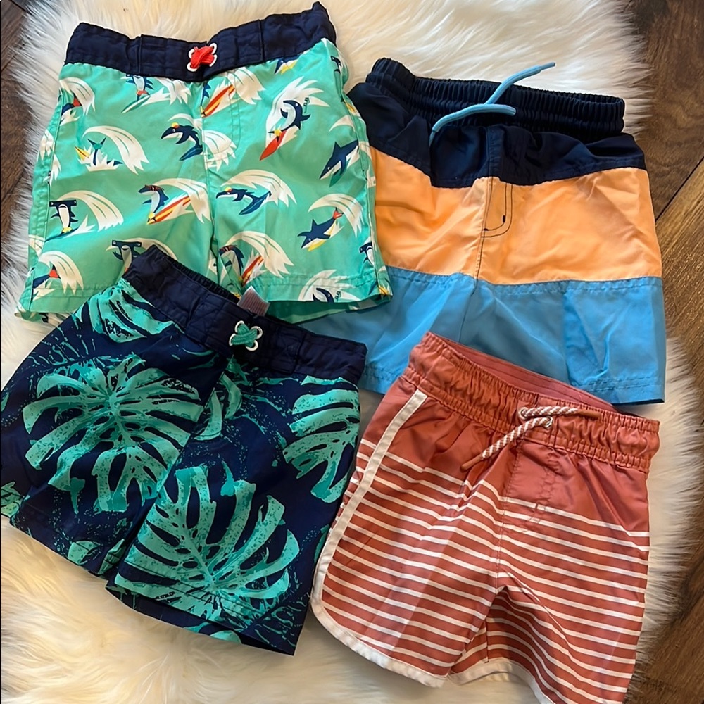 Jumping Beans & Cat and Jack Boys Swimsuits Bundle Size 2T